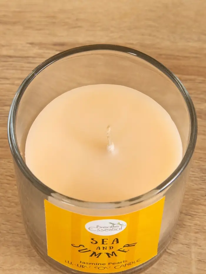 Свечас кристаллом внутри  Sea and Summer "Jasmine Pearls" жасмин, 120 гр