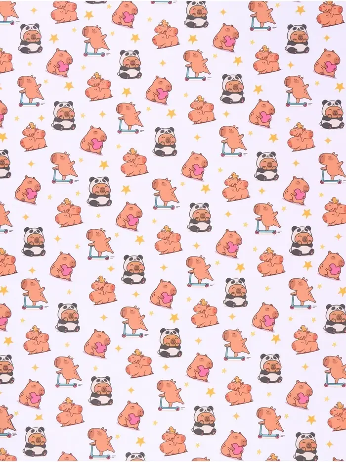 Бумага упаковочная &laquo;Капибары&raquo;, 70 &times; 100 см