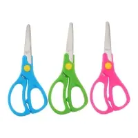 Ножницы детские 13 см, закругленные концы, пластиковые ручки, МИКС