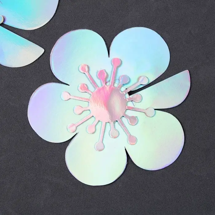 Топпер для торта &laquo;Цветы&raquo;, 6 шт., перламутр