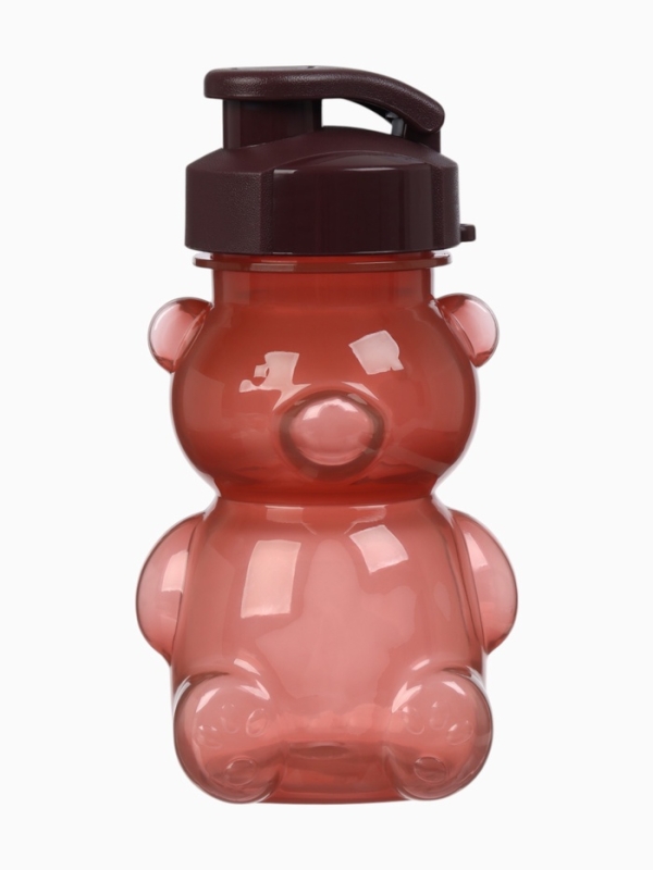 Поильник-непроливайка, 350 мл. "Мишка", цвет бежевый/коричневый