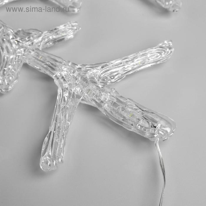 Светодиодная фигура &laquo;Снежинка&raquo; 39 см, акрил, 50 LED, 220 В, свечение белое
