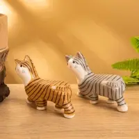 Сувенир &laquo;Полосатая кошка&raquo;, 11&times;3&times;9 см, дерево, МИКС