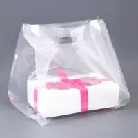 Пакет квадратный полиэтиленовый с вырубной ручкой, упаковка, прозрачный, 30х43+28см &plusmn; 5% 60 мкм