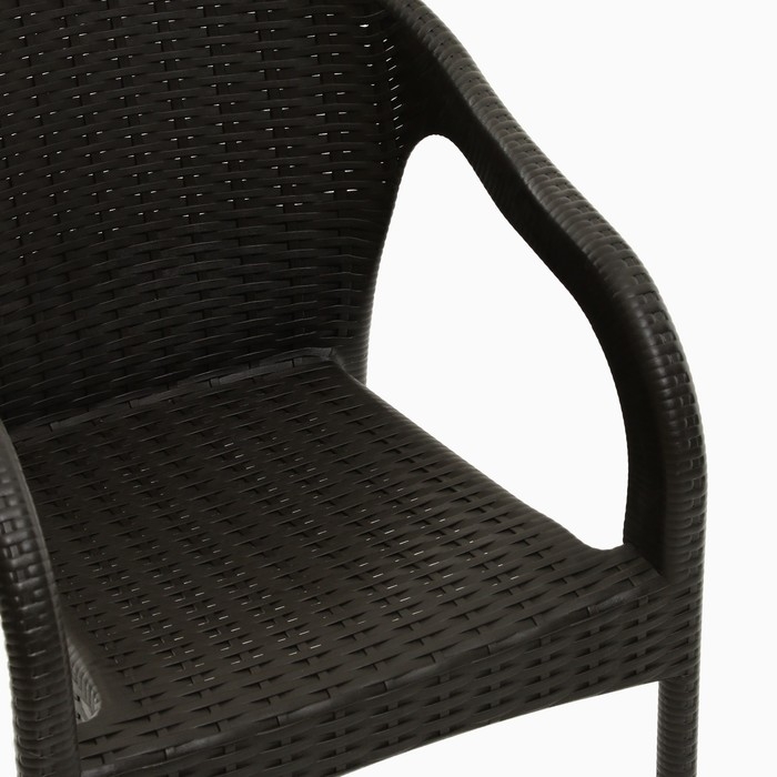 Набор садовой мебели: 2 кресла + стол, темно-коричневый Набор садовой мебели: 2 кресла + стол, темно-коричневый