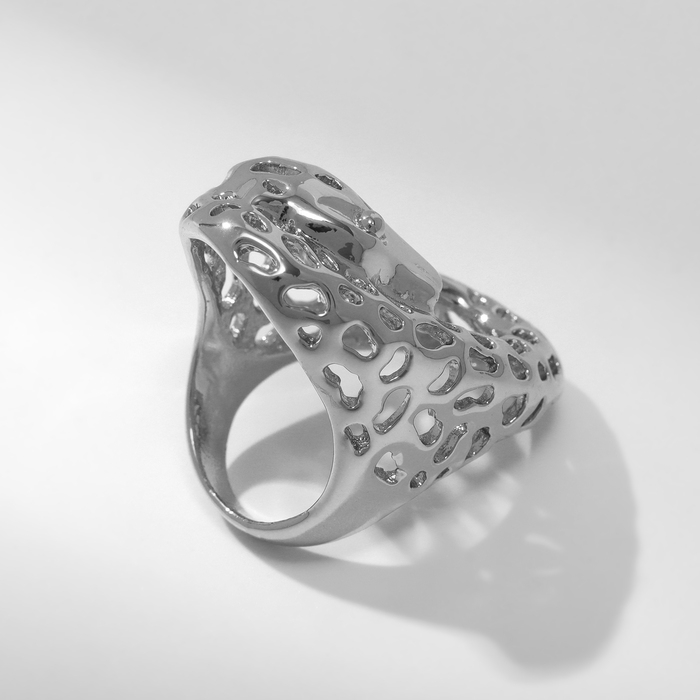 Кольцо металл &laquo;Тренд&raquo; гепард, цвет серебро, размер 16