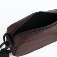 Сумка женская на молнии, TEXTURA, маленький размер, длинный ремень, цвет коричневый