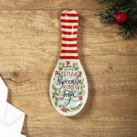 Подставка под ложку новогодняя Дорого внимание &laquo;Чудесного нового года&raquo;, 21,4 х 7,5 см, стекло