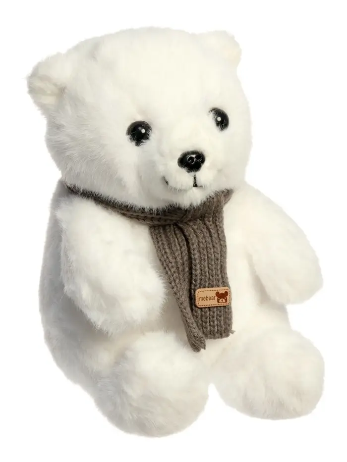 Мягкая игрушка "Пёсик в шарфике" цвет белый, 25 см