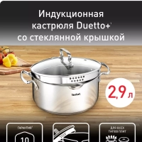 Кастрюля со стеклянной крышкой 20 см Duetto+ 2,9 л