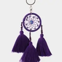 Брелок "Ловец снов" 17 см, цв. фиолетовый