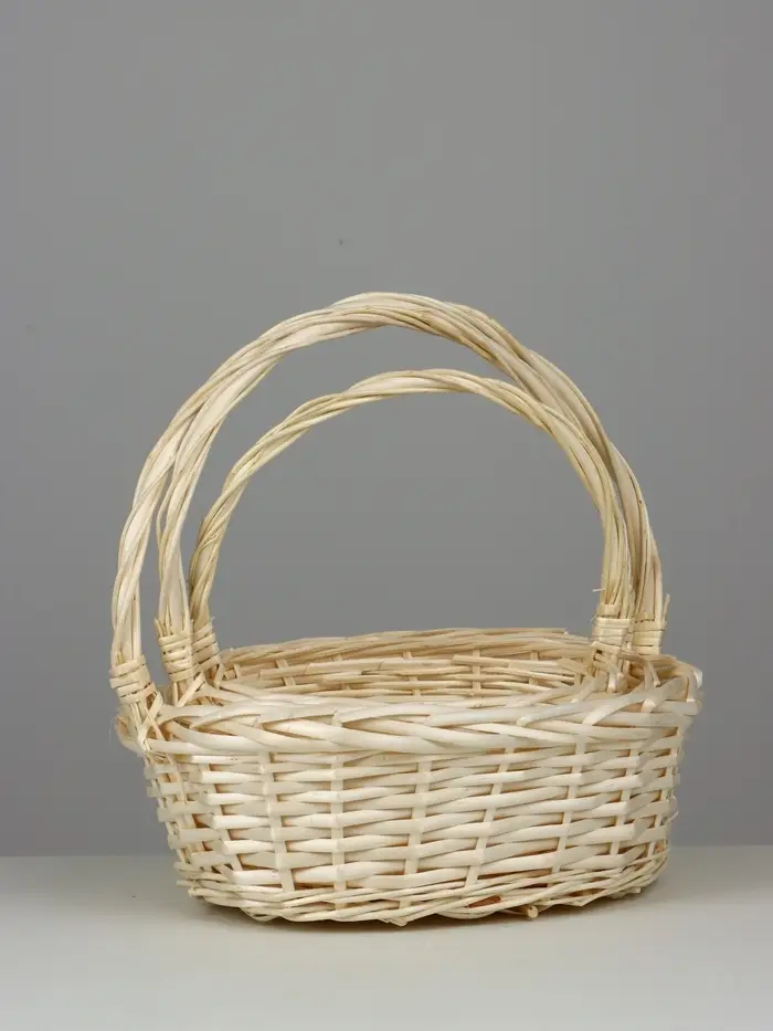 Набор корзин  (ива): 36x28xH13xHH36; 31x23xH12xHH31; 25x18xH10xHH26, 3 шт. Выбеленный