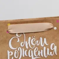 Пакет подарочный крафтовый, упаковка, &laquo;Шарик&raquo;, ML 23 х 27 х 11.5 см