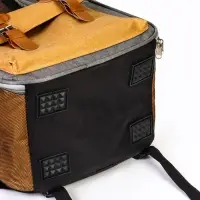 Рюкзак-переноска для кошек и собак, 30 х 21 х 41 см, серо-жёлтый