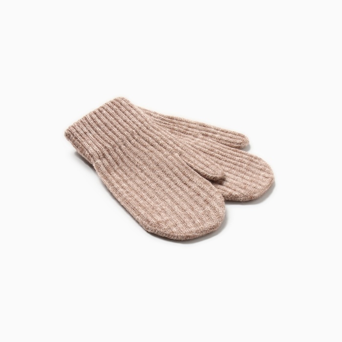 Варежки детские MINAKU, цвет коричневый, 18 см Варежки детские MINAKU, цвет коричневый, 18 см