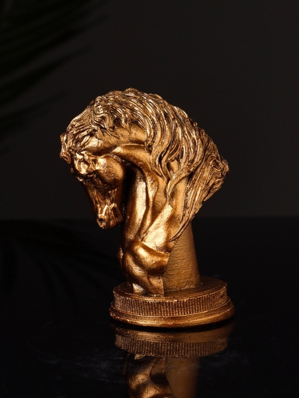 Фигура "Конь " 9х6 см, цвет бронза