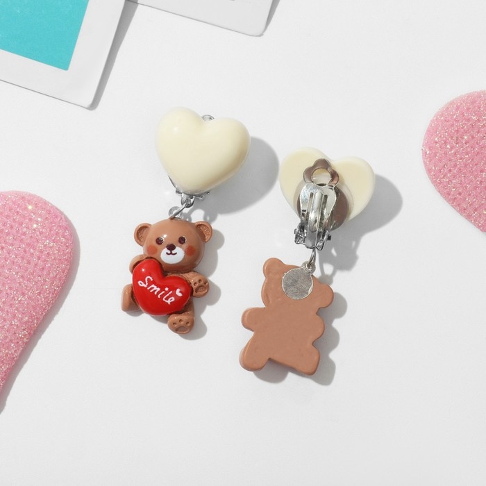 Клипсы детские &laquo;Выбражулька&raquo; животные, мишки, цветные