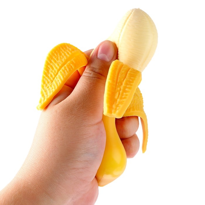 Игрушка-антистресс &laquo;Банан&raquo;, с пастой, в шоубоксе