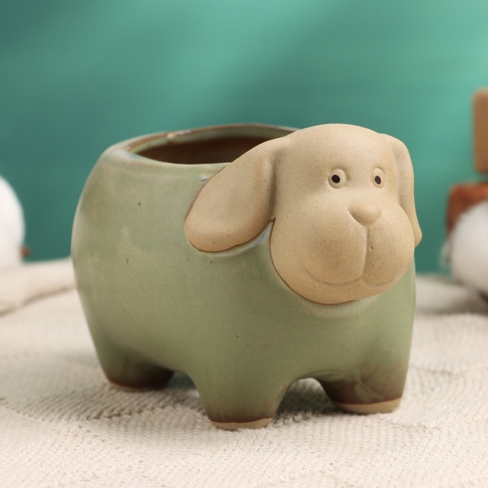 Горшок Горшок "Лаки Собачка" 11х9х8см