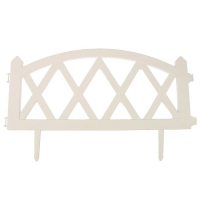 Ограждение декоративное, 35 &times; 232 см, 4 секции, пластик, белое, MODERN, Greengo