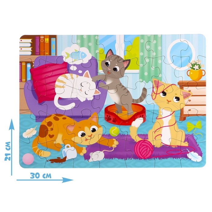 Пазл &laquo;Кошачий мир&raquo;, 35 деталей