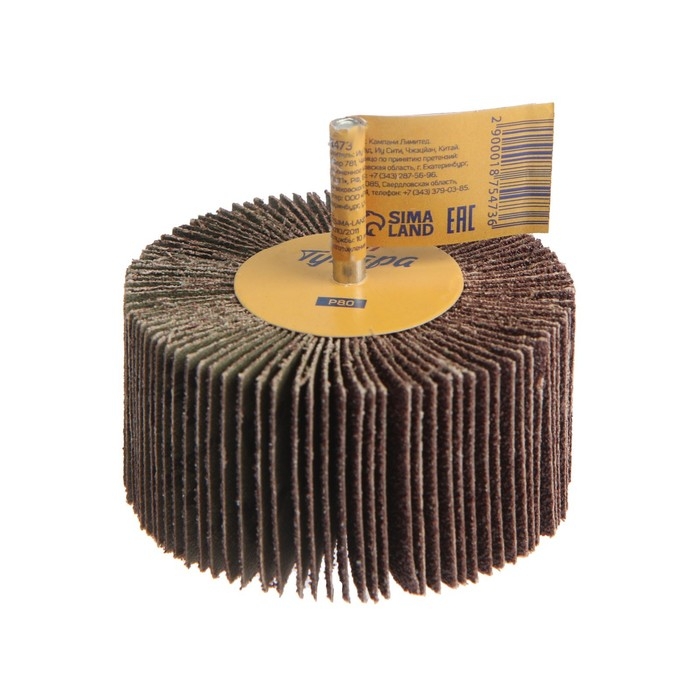 Круг лепестковый радиальный ТУНДРА, 80 х 40 х 6 мм, Р80