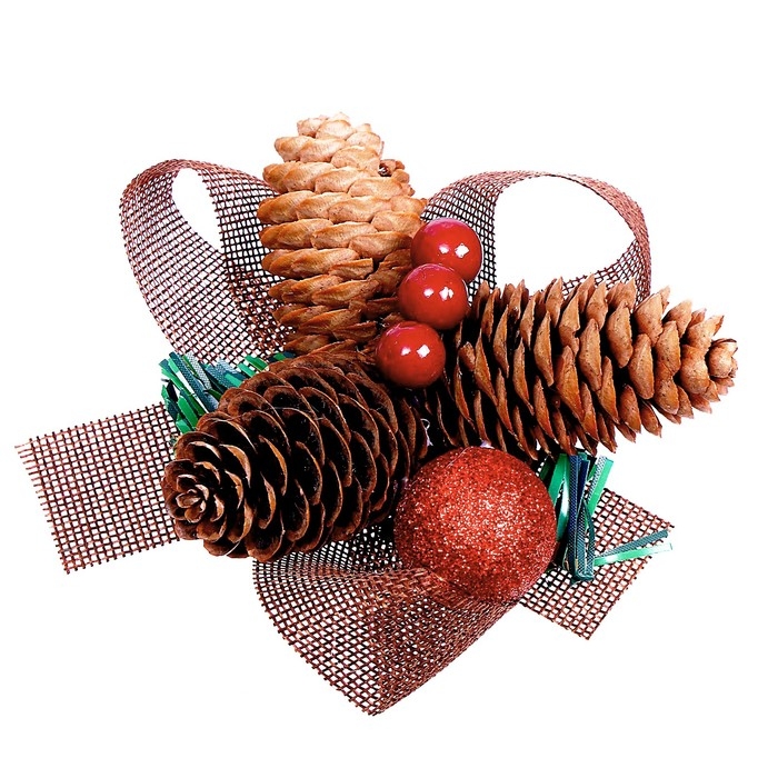 Новогодняя композиция &laquo;Шишки, ягодки&raquo; МИКС