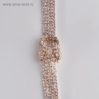 Набор 2 предмета: серьги, кулон &laquo;Элегантность&raquo; жгут, цвет белый в розовом золоте, 42 см