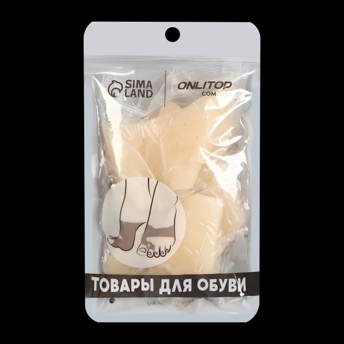 Бандаж на стопу, силиконовый, с корректором, с магнитами, 7,5 &times; 7 см, цвет бежевый