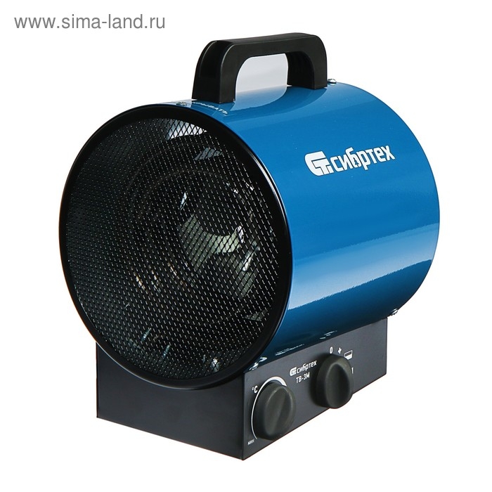 Тепловая пушка Тепловая пушка "СИБРТЕХ" ТВ-3М, электрическая, 1.5/3 кВт, до 20 м2, защита от перегрева