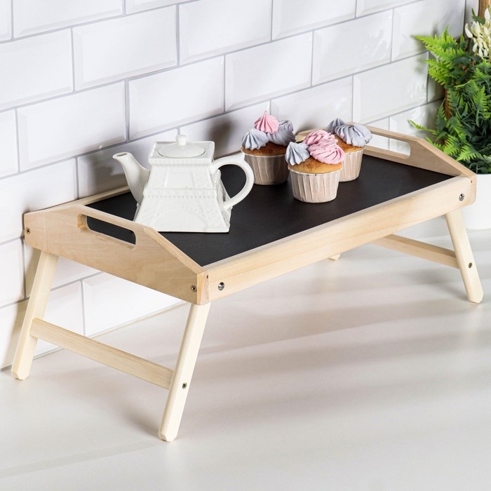 Столик для завтрака с ручками складной, 50&times;30см, из липы
