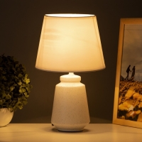 Лампа настольная "Лисандра" 1х40Вт Е14 белый 19,5х19,5х33,5см