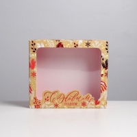 Коробка подарочная новогодняя складная &laquo;Farina&raquo;, 23.5 х 20.5 х 5.5 см, Новый год