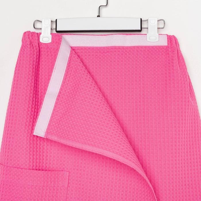 Полотенце банное Этель &laquo;Парео&raquo; с карманом 80*140 см. цв. ягодный, 100% хл, вафля 240 г/м2