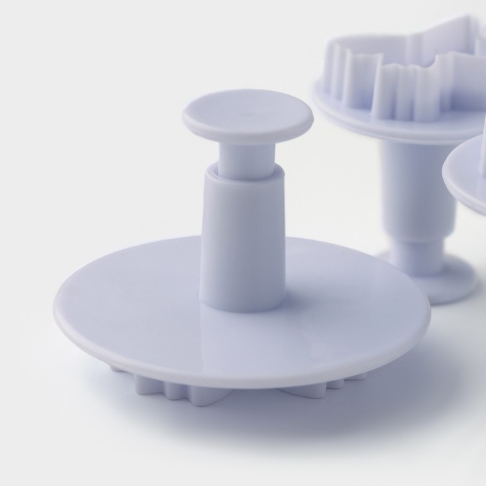 Набор плунжеров кондитерских Доляна &laquo;Бабочка&raquo;, 3 шт, d=4/5/6 см