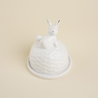 Лимонница керамическая SL Home &laquo;Лесные кролики&raquo;, 14&times;14,5 см, цвет белый