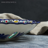 Фруктовница Риштанская Керамика "Узоры", 33 см, синяя