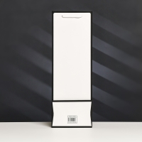 Пакет-переноска для цветов, с PVC окном, 12,5 &times; 8,5 &times; 36 см, белый с каймой