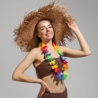 Ожерелье гавайское &laquo;Пушистик&raquo;, многоцветное