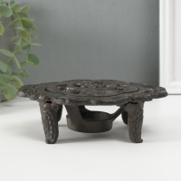 Подставка для греющей свечи на 1 свечу чугун "Лилия" 15х12,5х5 см