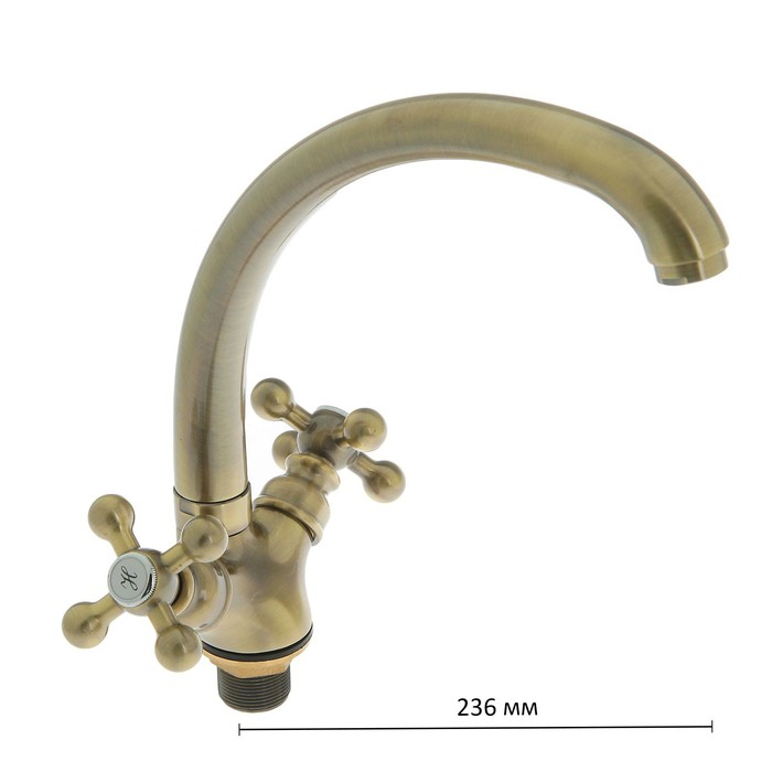 Смеситель для кухни Accoona A4071C, двухвентильный, с гайкой, латунь, цвет бронза Смеситель для кухни Accoona A4071C, двухвентильный, с гайкой, латунь, цвет бронза