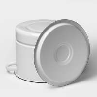 Мантоварка-позница эмалированная, 9 л, 3 вставки, цвет белый