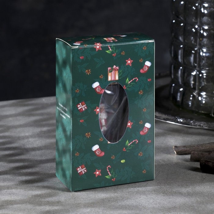 Светодиодная фигура &laquo;Дед Мороз и ёлка&raquo; 7.6 &times; 13.5 &times; 3.2 см, пластик, батарейки AG13х3 (в комплекте), свечение тёплое белое