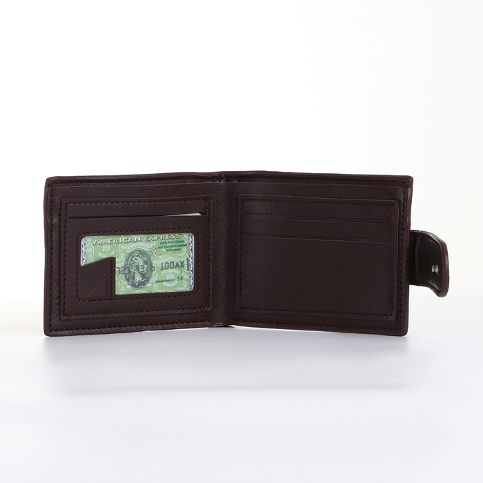 Портмоне мужское на кнопке, цвет коричневый Портмоне мужское на кнопке, цвет коричневый