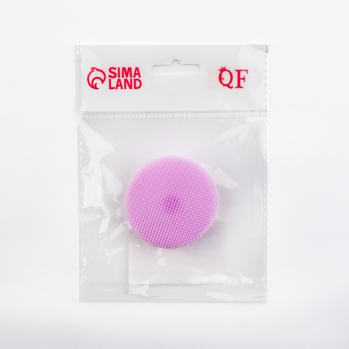 Щётка для умывания &laquo;Круг&raquo;, на присоске, d = 5,5 см, цвет сиреневый