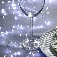 Гирлянда «Мишура» 2 м роса, IP20, серебристая нить, 200 LED, свечение белое, 12 В Гирлянда «Мишура» 2 м роса, IP20, серебристая нить, 200 LED, свечение белое, 12 В
