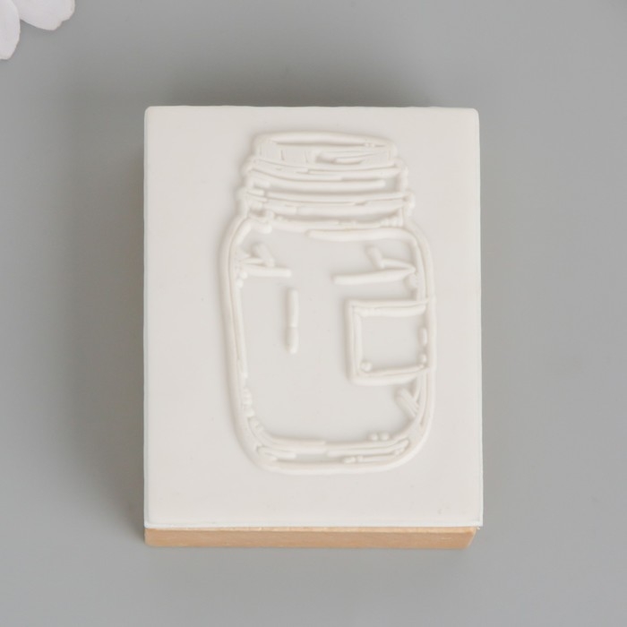 Печать дерево, резина Печать дерево, резина "Банка с пробкой" 7х5,5 см