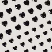 Стразы для декора ногтей &laquo;Сердечки&raquo;, на клеевой основе, цвет чёрный