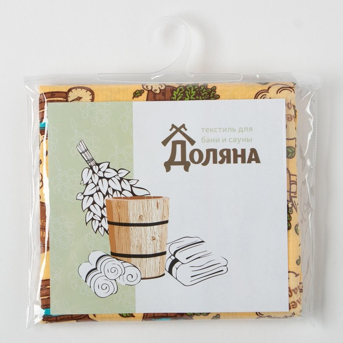 Полотенце для бани Полотенце для бани "С легким паром" муж. килт, 75х150 см, хлопок, вафельное полотно