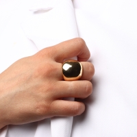 Кольцо металл &laquo;Тренд&raquo; объемный купол, цвет золото, размер 17